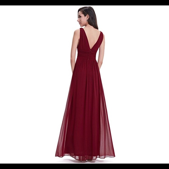 🆕V-Neck Semi-Formal Maxi Evening Dress - Picture 2 of 5